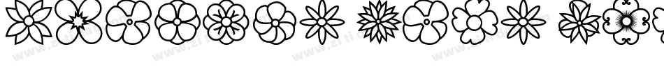 Flowers Dots Bats TFB字体转换